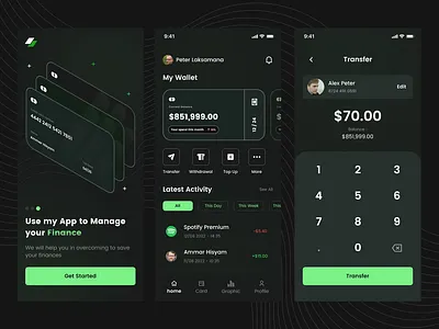 Financeku - Finance Mobile App branding design designuiux finance financeapp homeapp mobileapp mobileversion money onboarding transfer ui uidesigner uiux