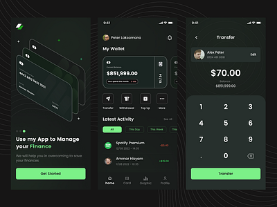 Financeku - Finance Mobile App branding design designuiux finance financeapp homeapp mobileapp mobileversion money onboarding transfer ui uidesigner uiux