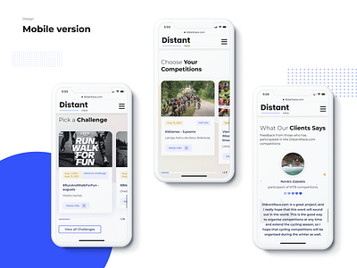 Distant Race - mobile version branding design figma graphic design iphone iphone mockup mobile mobile version mockup ui ui design uiux vector web design website wordpress