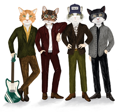 Fantastic Cat bands branding design graphic design illustration music