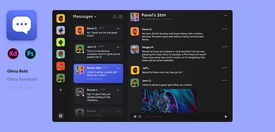 Chat app app design minimal ui