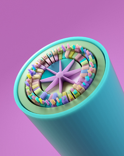 Candy Casino Roulette 3d background bright c4d candy casino cinema4d colorful composition cubist design gambling game icon illustration motiondesign render stylized ui web