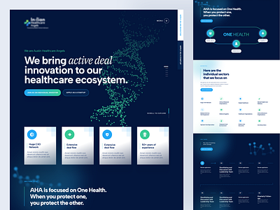 Landing page design for a VC firm accelerator angel investor healthcare healthtech incubator landing page landing page design landing page ui landing page ux landing ui startup website vc firm vc firm design web design website design