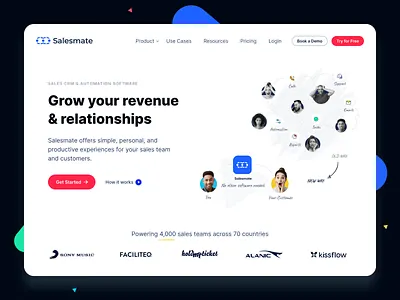 Homepage - Sales CRM & Automation Software automation crm crm app landing pge crm landing page hero banner homepagedesign landing page ui design uiux ux ux design web design
