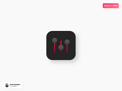 Equalizer App Icon #DailyUI #005 app dailyui design illustration logo ui vector