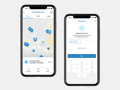 Anadolubank Mobile App #1 anadolubank bank bank app banking clean interface design map mobile app mobile banking ui ux