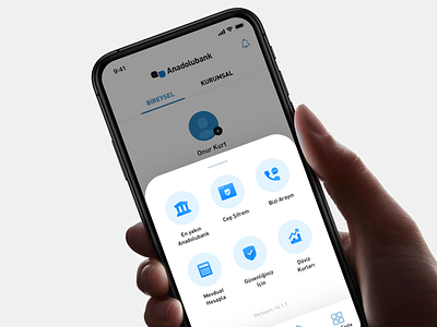 Anadolubank Mobile App #2 anadolubank banking clean design interaction interface login menu minimal mobile mobile bank mobile banking onur onurkurt ui user interface ux