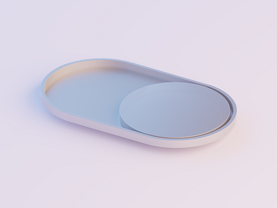 Frosted Switch (Figma to Blender) 3d b3d blender blender3d figma ios15 isometric ui