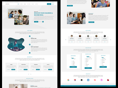 School Website landing page learning website school uiux designing