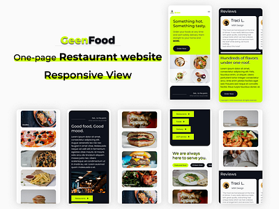 One-page Restaurant Responsive website delivery eat eating food food app food delivery food landing page food order food website foodie ilias japanese food landing page landing pages responsive restaurant trending ui web website