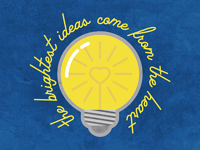 bright ideas bright ideas bulb design graphic design heart light bulb patches tiny buffalo typography vector