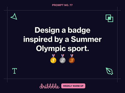 Design a badge inspired by a Summer Olympic sport. badge community design dribbble dribbbleweeklywarmup olympics weekly warm up