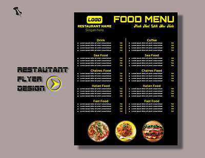 Restaurant Food Menu Flyer Design restaurant flyer design