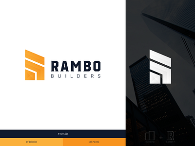 Rambo Builders abstract apartment branding builders building construction logo design graphic design home logo icon illustration letter logo logo logo design modern logo mortgage r logo real estate startup vector