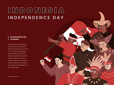 Happy 77th Republic of Indonesia emancipation flat illustration freedom illustration independence indonesia liberty merdeka red