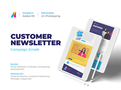 Absorb Customer Newsletter branding prototype ui
