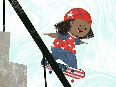 Little Olympians - Skateboarding book illustration character design childrens book design graphic design illustration kidlitart olympics picture book skateboarding texture