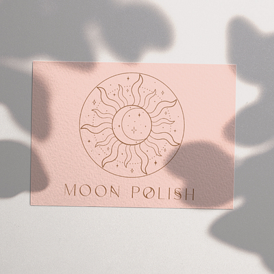 Moon Polish Branding branding branding and logo design graphic design logo design nail polish brand nail polish logo design