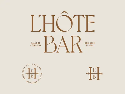 L'Hôte Bar branding design logo typeface typography vector