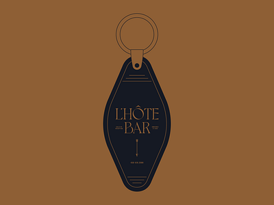 L'hôte Bar Keychain branding design illustration logo typeface typography vector