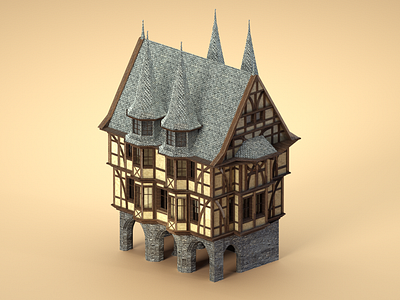 Isometric House 3d 3dart 3dmodceling 3dmodel blender blender3d cinema4d design digitalart gamedev illustration isometric isometric house lowpoly lowpoly3d lowpolyart octane render