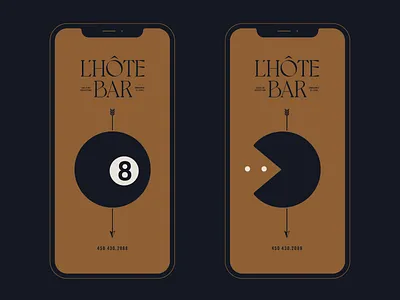 L'Hôte Bar Social Media branding design illustration logo typeface typography vector