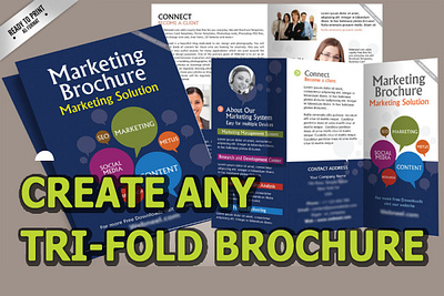 tri fold brochure cover branding graphic design logo