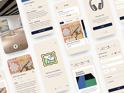 Virtual Art Gallery App app art checkout clean concept figma gallery mobile museum tickets ui virtual
