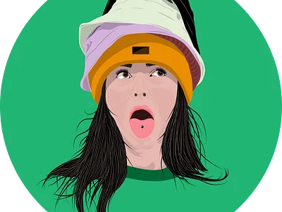 Girl branding graphic design logo ui