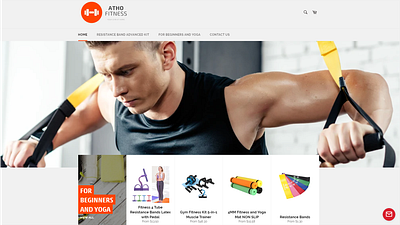 Fitness e-commerce design branding design ecommerce logo shopify web design