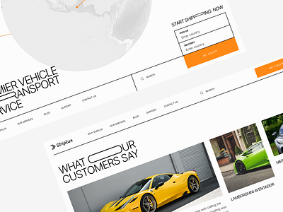 An interactive website for logistics company | Lazarev. 3d cars contrast corporate delivery design interactive luxury service shipment shipping site transport ui vehicle web