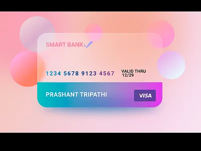Glossy credit card created in figma banking de design figma graphic design illustration ui ux