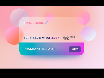 Glossy credit card created in figma banking de design figma graphic design illustration ui ux