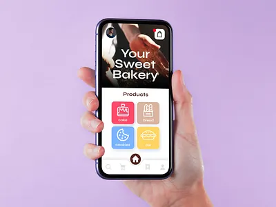 Bakery App ( UI design ) app appdesign bakery design icon layoutdesign typography ui userinterface visual visualdesign