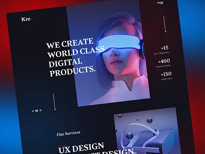 Creative Agency Landing Page 🔥 agency clean company creative design system digital agency home page landing landing page minimal modern portfolio product designer ui ux ux design web website design