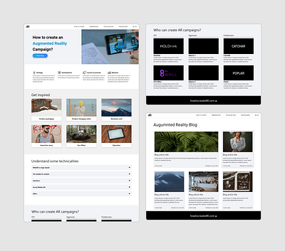 How to create AR page - web design , branding, logo branding colors design graphic design icon illustration logo typography ui ux vector