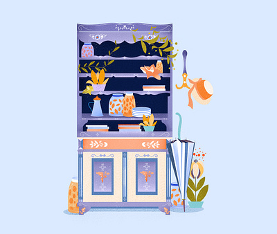 Grandma's pantry art artist design grandma graphic design illustration jar minimalistic art palette pantry peaches simpleillustration vector wardrobe