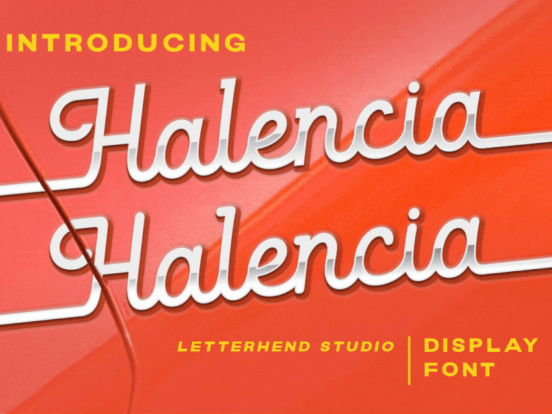 Halencia - Monoline Script freebies signature font