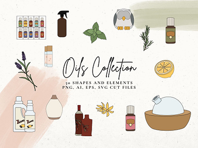 Essential Oils Clip Art Set essential oils essential oils clip art set oils clip art young living