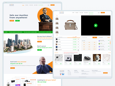 Auction website auction design minimal minimalistic ui ux web