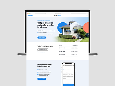 Home loan landing page finance landing layout loan mortgage real estate shapes web web design