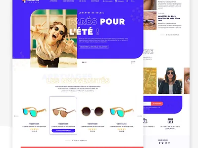 Mandarine Vision Concept colored design flat glasses sketch ui webdesign