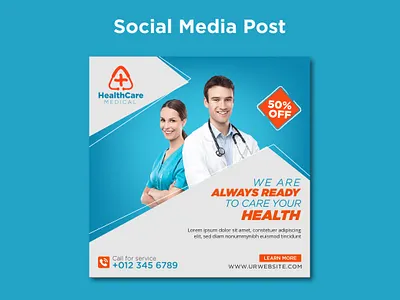 SOCIAL MEDIA POST DESIGN advertising banner clicnic doctor hospital marketing medical banner medical post medical social media post design