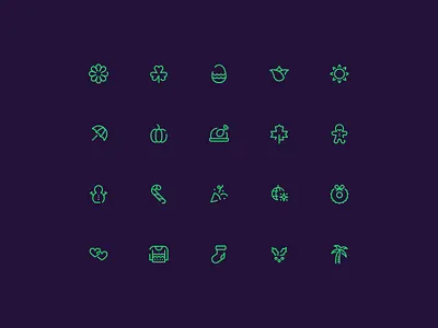 Seasonal Icons for Shipt branding design icon iconography