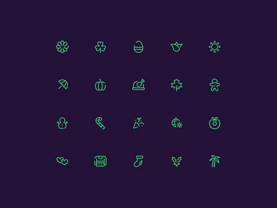 Seasonal Icons for Shipt branding design icon iconography