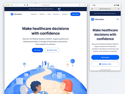 Infermedica.com – Homepage accessibility branding design doctor experience healthcare homepage illustration inclusiveness infermedica landingpage medicine telemedicine ui uiux ux uxui webdesign website