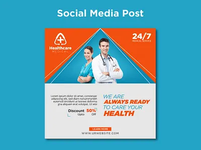 SOCIAL MEDIA POST DESIGN advertising banner doctor health care banner health care social media post hospital marketing medical banner medical social media post