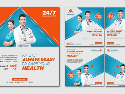 SOCIAL MEDIA POST DESIGN advertising clicnic doctor health banner health care social media post hospital instagram post madical banner marketing medical social media post