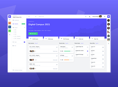 UI Design - E-learning Dashboard 2d adobe adobe xd adobexd app app design application dashboard data design e learning graphic design ui ui ux ux vector web webdesign website