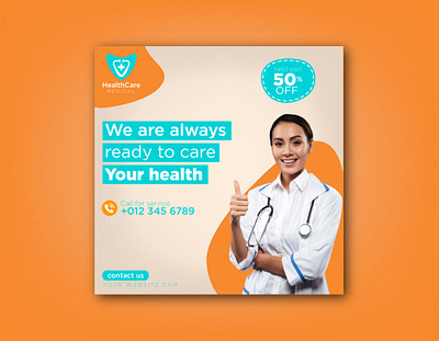 SOCIAL MEDIA POST DESIGN advertising clicnic doctor health banner health care social media post hospital instagram post madical banner marketing medical social media post